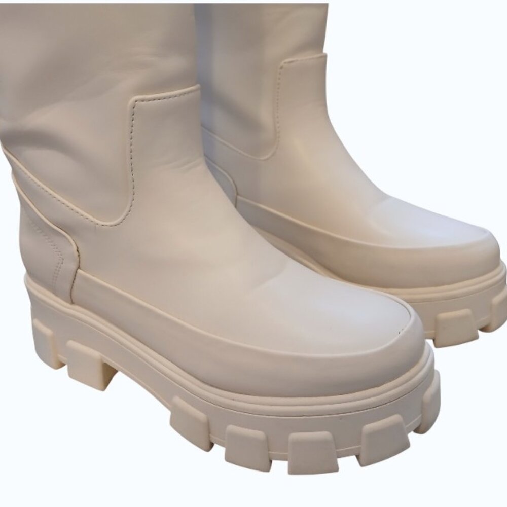 CIRCUS by Sam Edelman Ivory Knee-High Platform Boots - Picture 6 of 16
